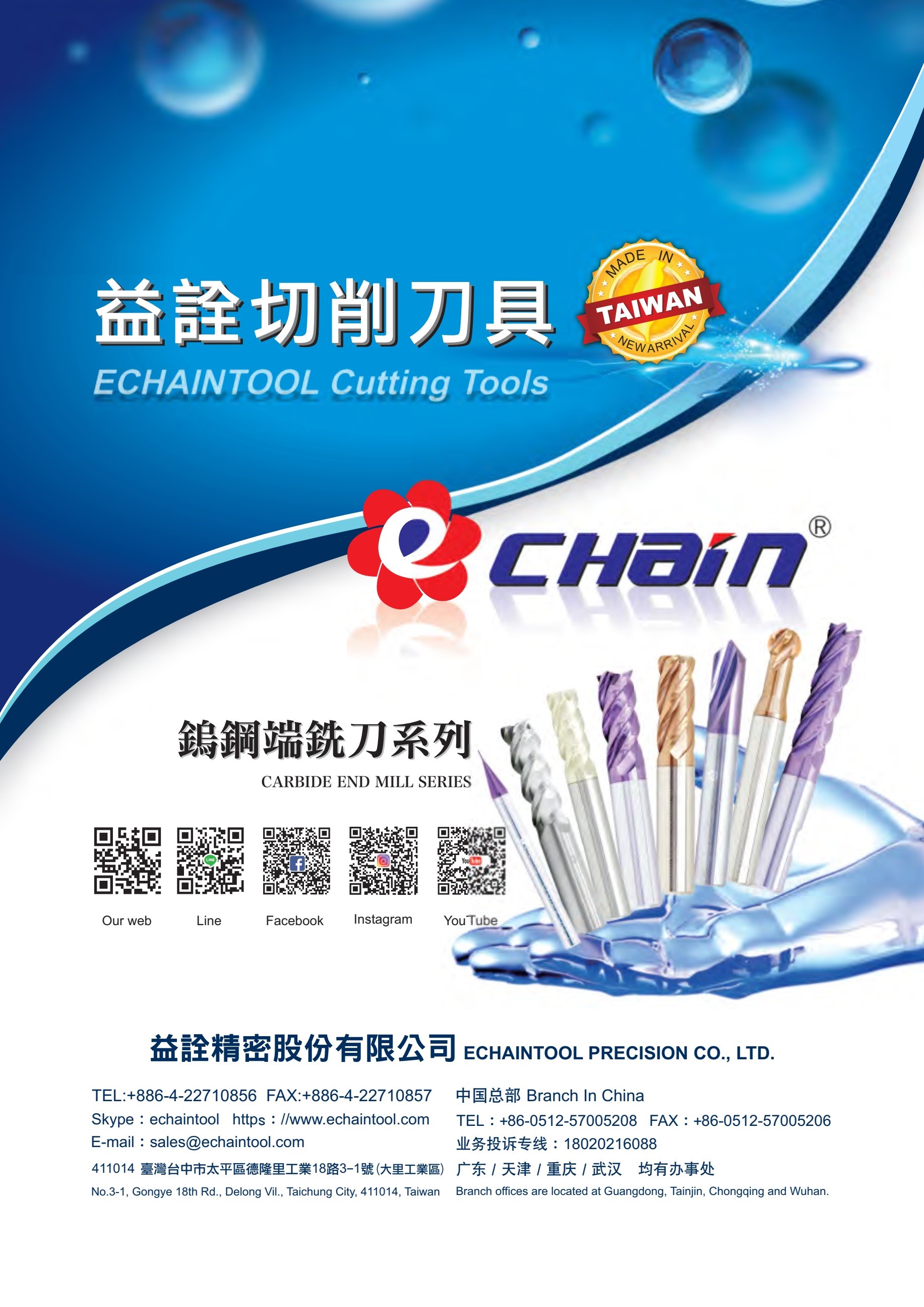 Carbide End Mill Echaintool DM 2025 