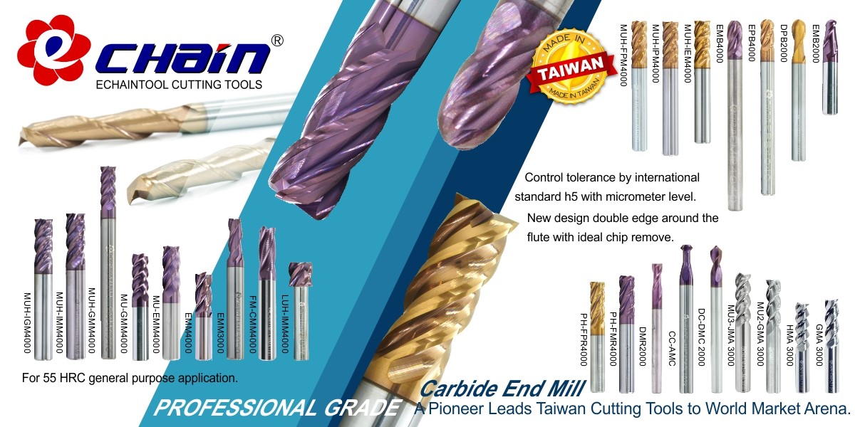 Carbide end mill Echaintool Manufacturer in Taiwan
