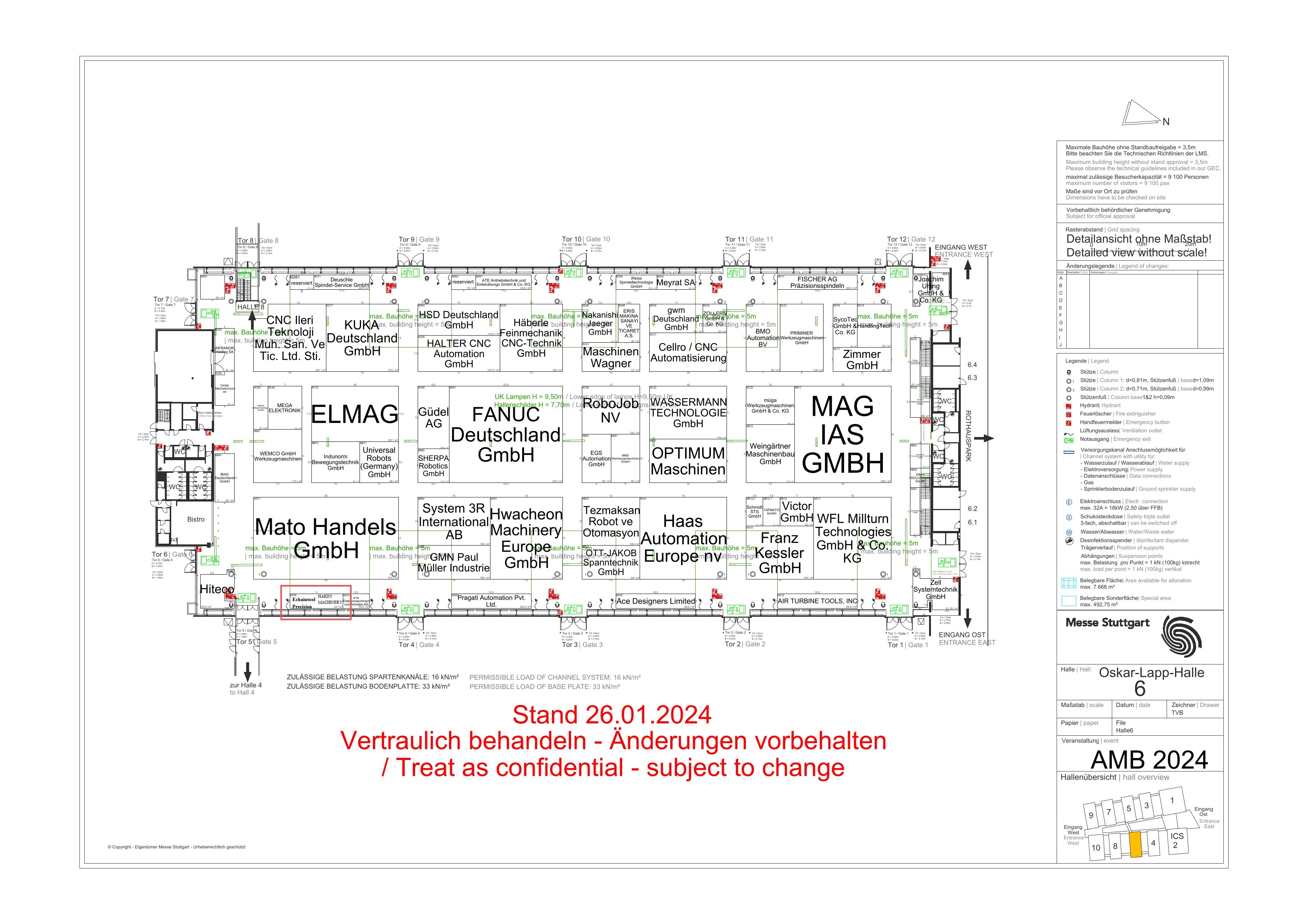 Floor Map in AMB 2024 with Echaintool