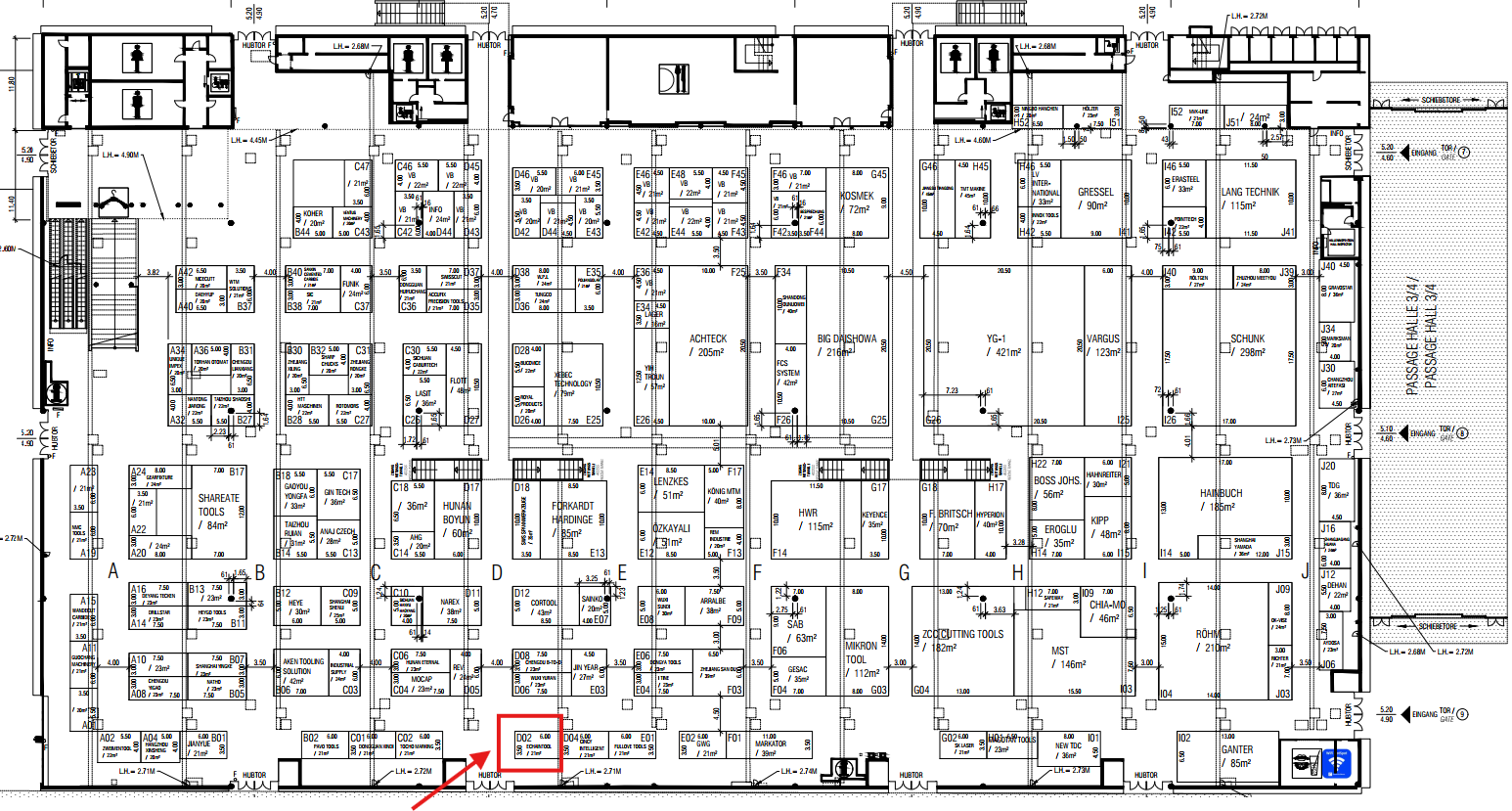 Floor Map in EMO Hannover 2025 with Echaintool
