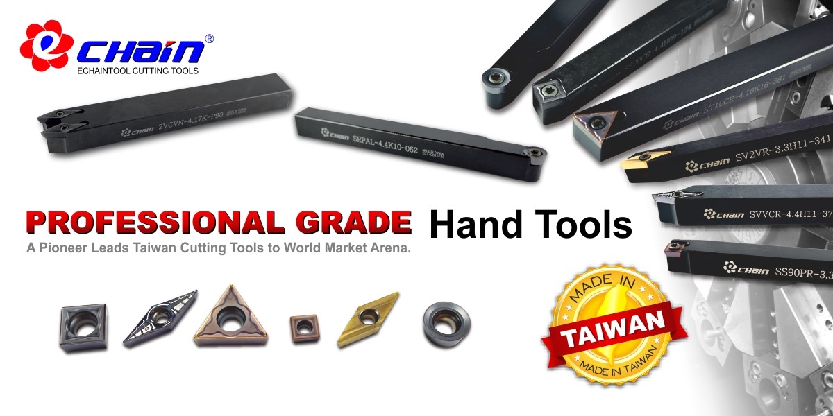 External turning tools for manufactured hand tools