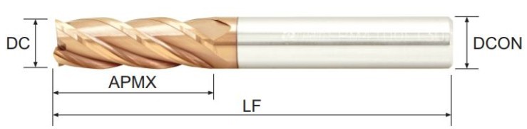 4 Flutes Carbide End Mill