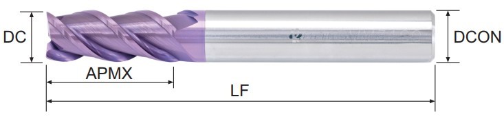 3 Flutes Carbied End Mill