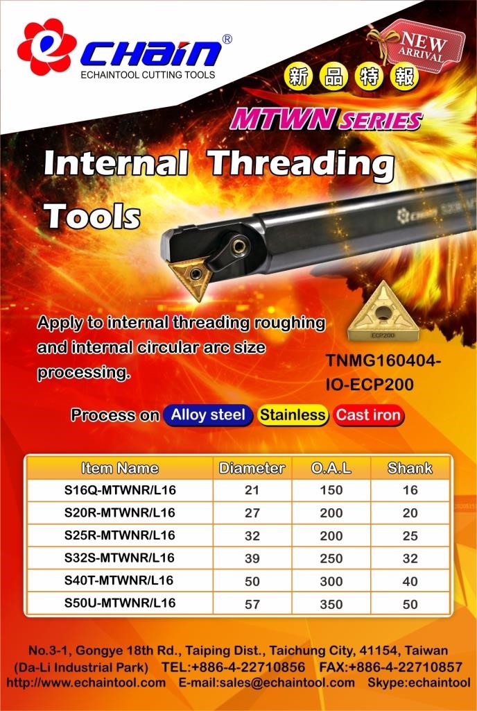 MTWN Internal Threading Boring Bar